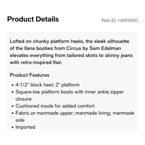 CIRCUS SAM EDELMAN Black Patent "Ilana" Platform Bootie Goth Witchy Retro 8.5 M - Picture 2 of 7